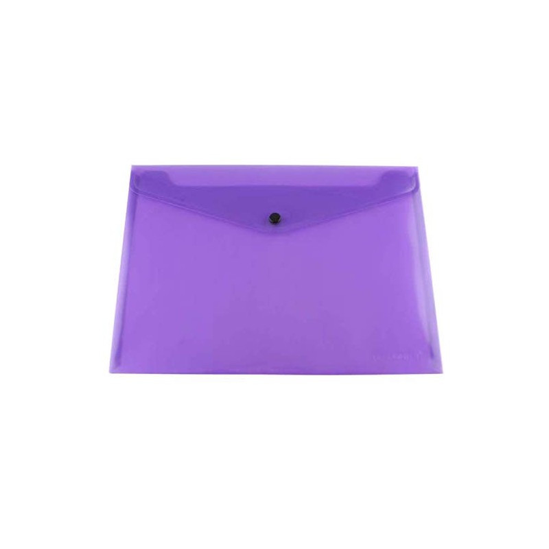 Q-Connect Polypropylene A4 Document Folder - Purple, Pack of 12