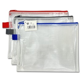 12 x A5 Tuff Bag School Waterproof Storage Strong Pencil Pen Case Zip Wallet (Size 245x190mm) by ARK