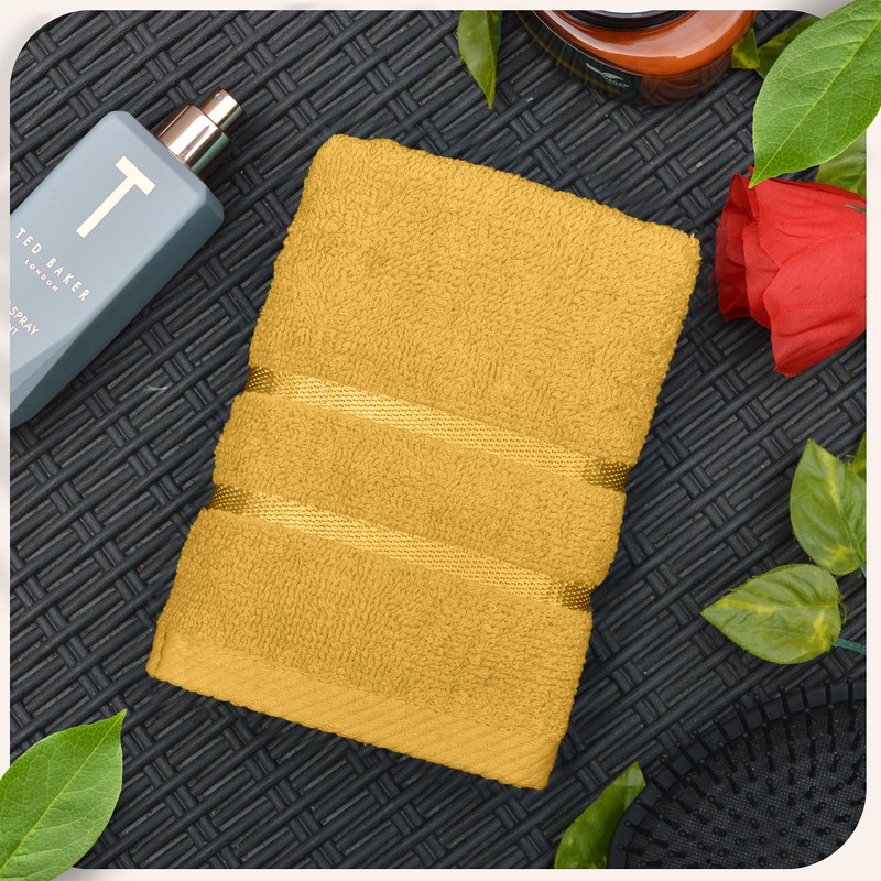 Towelogy® Luxury Egyptian Cotton Face Cloth Flannel Fingertip Towels Set