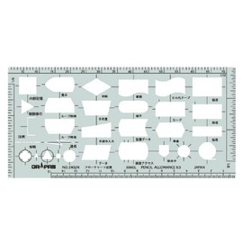 ドラパス テンプレート E402N フローチャート定規 A 31402