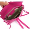 LeahWard Women's Leather Clutch Bag With Loop Handle (Fuchsia)