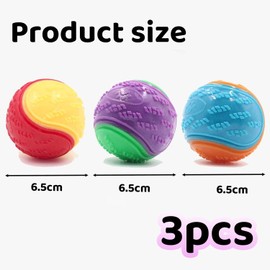 Irunfast 3Pcs Squeaky Dog Ball, Dog Toys Teeth Cleaning Puppy Chew Toys Pet Training Ball Dog Interactive Dog Ball for Teeth Cleaning & Training Fun for Dogs