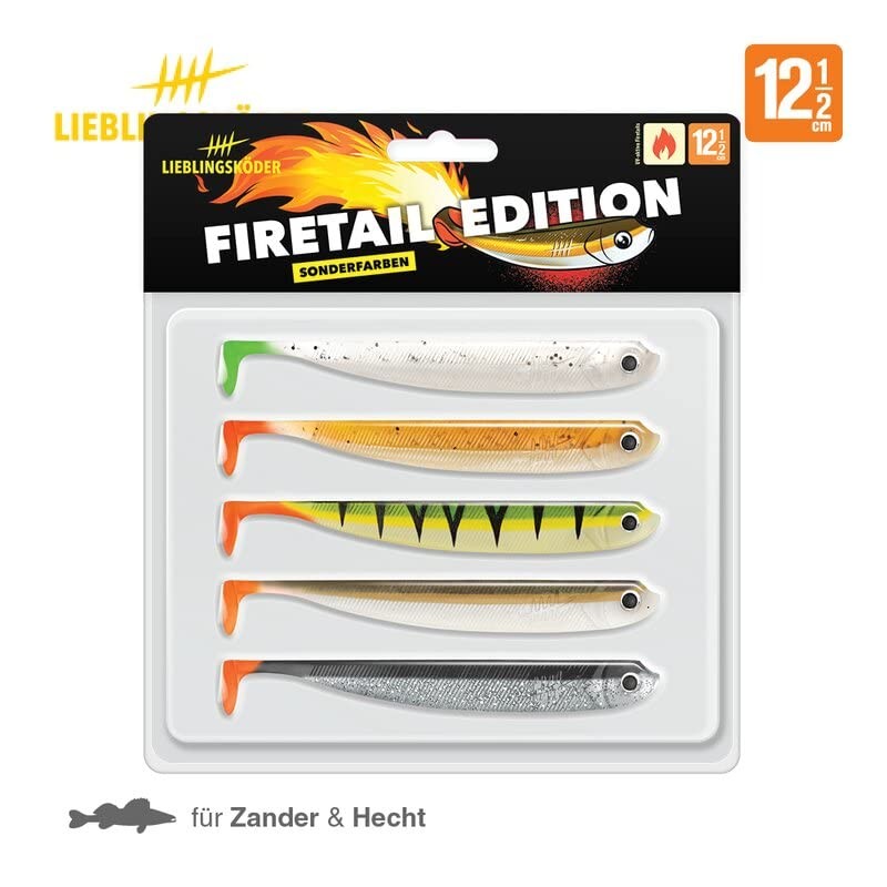 Lieblingsköder 12.5 cm Rubber Fish – 5 Rubber Shads, Colour