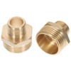 VILLCASE 2pcs RV Faucet Adapter 1" to 1/2", Brass Pipe