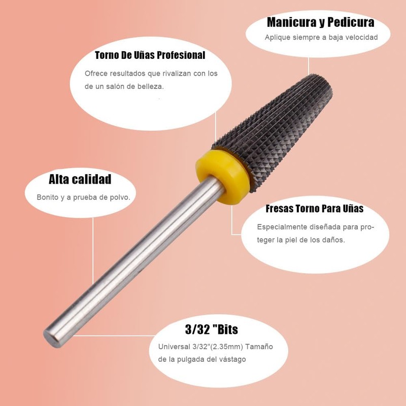 Bestgle Manicure Drill Ceramic Nail Drill Bit Nail Drill Bit