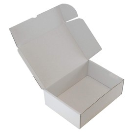 WHITE OR BROWN SHIPPING CARDBOARD BOXES POSTAL MAILING GIFT PACKET SMALL PARCEL (12" x 9" x 4", WHITE, 20)