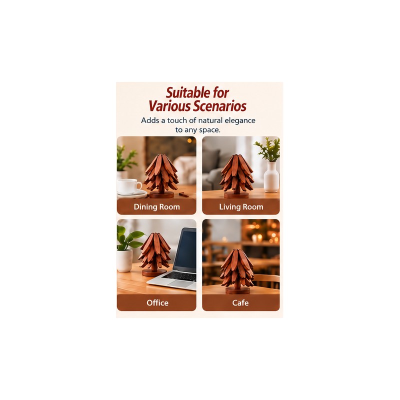 4-Piece Bamboo Trivet Set for Hot Pots & Pans –