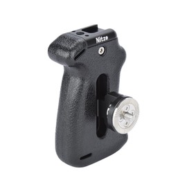 Nitze PA22-H1 Side Handle for ARRI Style Rosette, Mini Side Handle for Camera Cage with Integrated Hot Shoe and 1/4 Inch Thread Hole, Adjustable Direction and Position, Maximum Load 10 kg