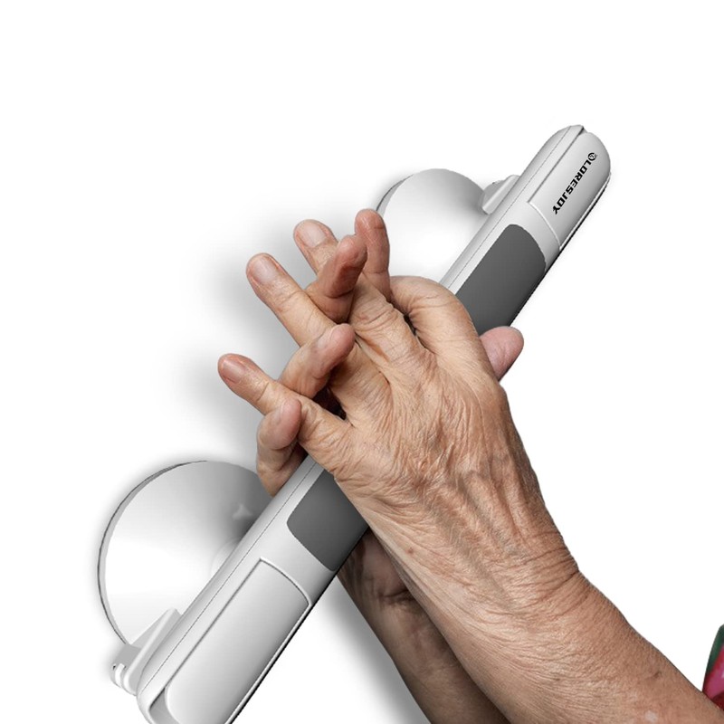 LORESJOY Shower Handles for Elderly Suction, 2 Pack Grab Bars