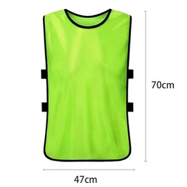 MZSX 6 PCS Casacche Calcio Adulti, Allenamento Pettorina da Calcio, per Netball Rugby Calcio Formazione, Basket e Giochi di Squadra, Riutilizzabile, taglie grandi per adulti(Verde fluorescente)