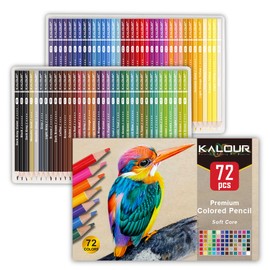 KALOUR KALOUR 72 Count Colored Pencils for Adult Coloring Books, Soft Core,Ideal for Drawing Blending Shading,Color Pencils Set Gift for Adults Kids Beginners