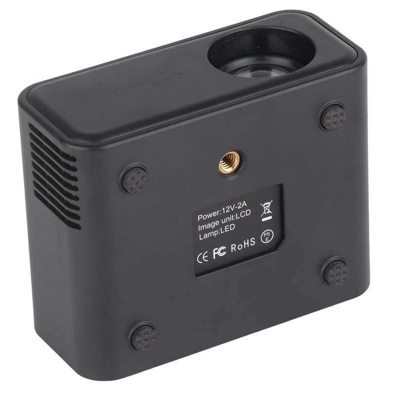 Mini Projector Black 1920x1080 Remote Control Inbuilt Speaker USB Powered