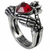 Ro Rox Alchemy England Claddagh by Night Ring Irish Blood