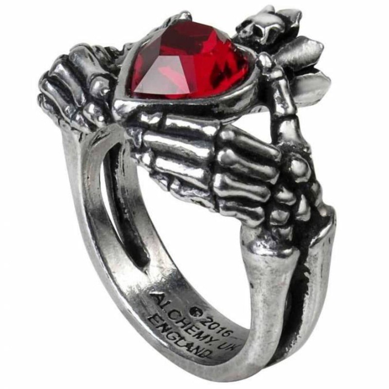Ro Rox Alchemy England Claddagh by Night Ring Irish Blood
