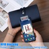 Romozi RFID Credit Card Holder, Leather Business Card Organizer with