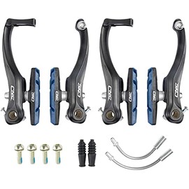 Chooee Mountain Bike Linear V-Brakes, Bicycle Front and Rear V-Brakes,black/blue