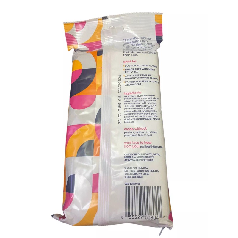 PL360 2 Pack PL360 Dog Grooming Wipes for Cleansing &
