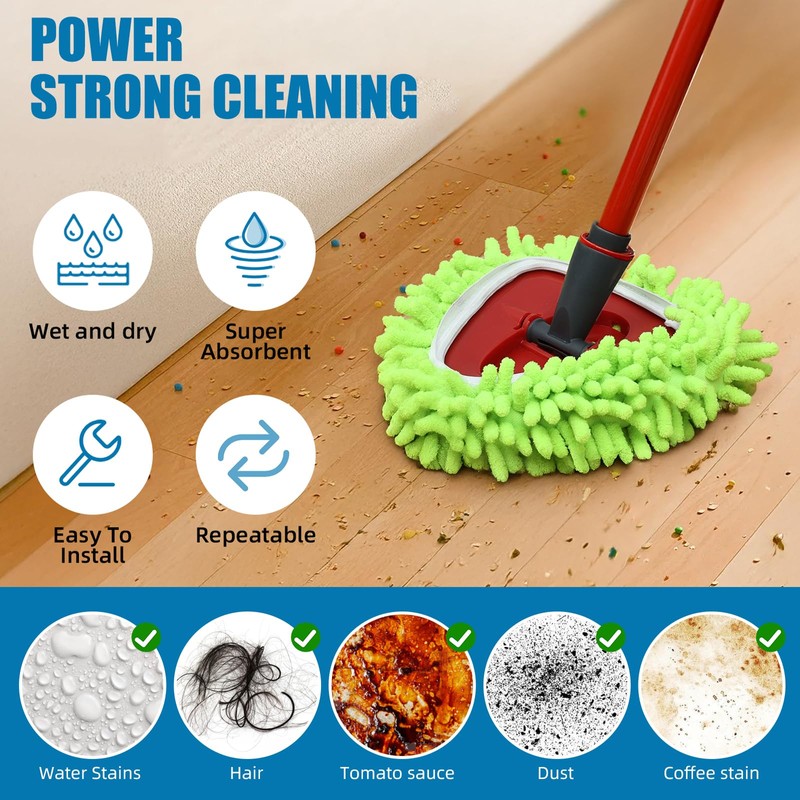 Spin Mop Heads Replacements for Ocedar Easywring 1 Tank System