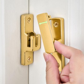 INIRET Gold 90/180 Degree Flip Latch - Heavy-Duty Lock Bolt for Gate, Barn, Garden, Fence, Shed, and Window Applications