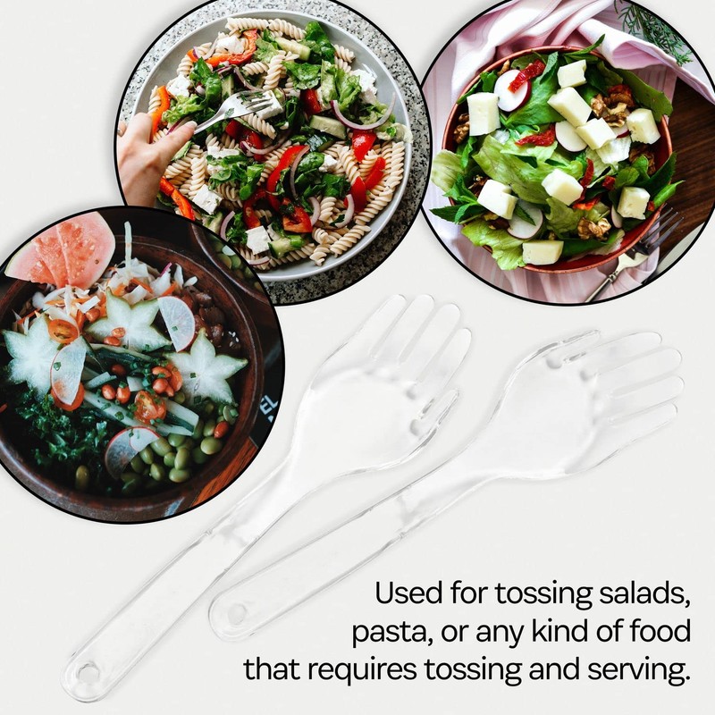 Canetti Design Group Clear Handy Tossers - Solid Acrylic Salad