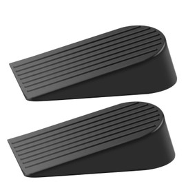 Door Stoppers, Extra Large Door Wedge Rubber Door Stop Wedges Heavy Duty Black Door Wedge Stoppers for Floor, Non-Slip Door Holder for Patio Outdoor, Homes, Schools, Offices, Garage