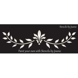 Stencils by Joanie Joanie Stencil 6" Fancy Fleur Laurel Wreath Leaf Leave Shabby Cottage Border Art