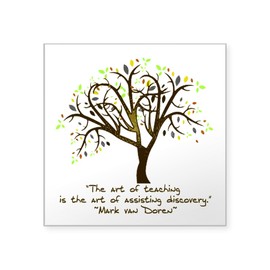CafePress The Art of Teaching Square Sticker 3 X 3 Square Bumper Sticker Car Decal