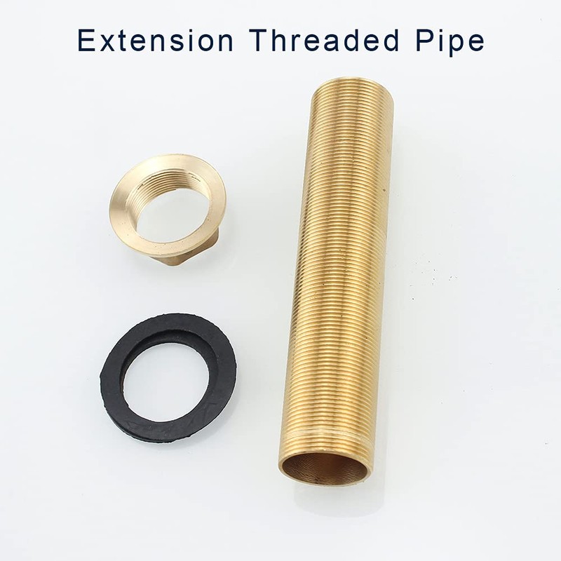 Faucet Fittings Nipple Locknut Kit Extension Threaded Pipe Longer Mounting