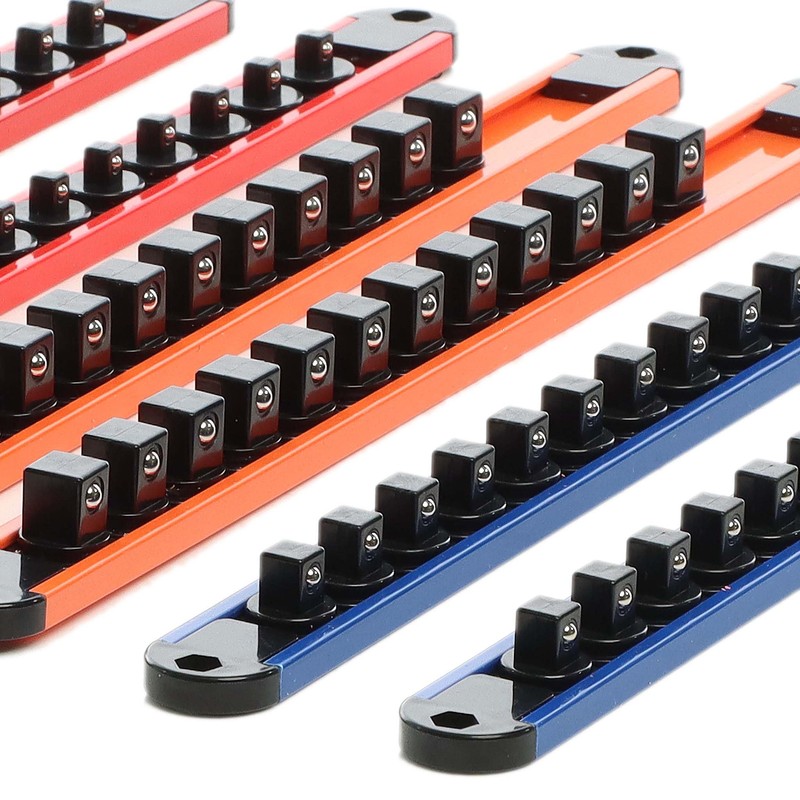XPOtool Socket Spanner Organiser Pack of 6 360° Rotatable ABS
