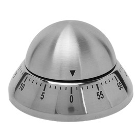 Kitchen Timer, Stainless Steel, Metal, Mechanical Countdown Cooking Timer with Loud Alarm and Non-Slip Base for Kitchen, Cooking, Baking, Home Desktop Decor