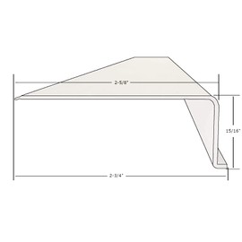 ilumina lighting Ribbed Under Cabinet Acrylic Replacement Lens L-Shape Width 2-3/4 x Height 1" x Length 18 (inches) UCAL18