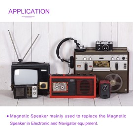 DMiotech 1W 8 Ohm 18mm Diameter Mini DIY Magnetic Speaker Internal Replacement Loudspeaker with Wire for Mobile Phone Black