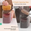 ComSaf Glass Pantry Storage Containers, 156/51 oz Large Square Flour