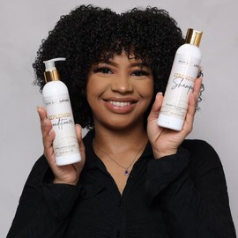 Strengthening Shampoo – All-Natural Gentle Cleanser with Castor Oil, Honey & Shea Butter | Anti-Hair Loss, Rosemary Infused | Hydrating for All Hair Types, 8 FL Oz