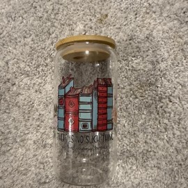 Unbranded Glass Coffee Cup For Book Lovers