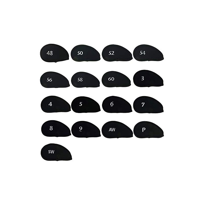 Daiya Golf HC-411 Iron Cover 411, Sold Separately, Black (54)