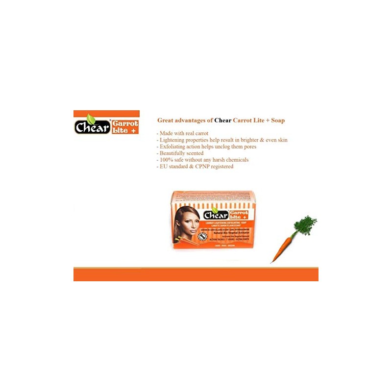 Carrot Lite+ Skin Brightening Exfoliating Soap 150g - with natural