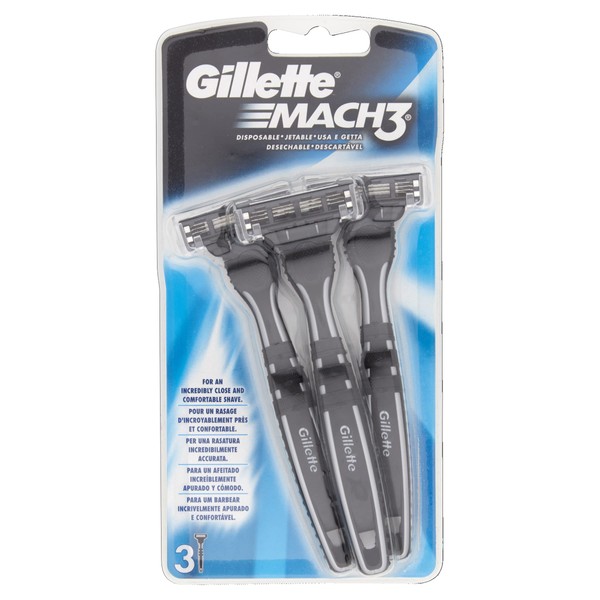 Gillette Mach3 Men’s Disposable Razors – Pack of 3
