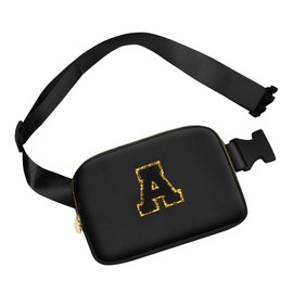 YQE Unisex Mini Belt Bag with Adjustable Strap,Everywhere Fanny Pack Crossbody Bags for Women Men Gifts for Teenage Girls, Fashion Waist Packs for Workout Running Traveling Hiking (Black, A)