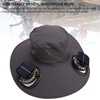 Solar Fan Hat Large Brim Quick Dry Breathable 3 Speeds