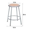 (2 Pack) OEF Furnishings Grey Shop Stool, 24â, No Assembly