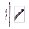 6 palillos de acetato para el cabello vintage con estampado