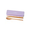 Tatsumiya iro 18.0 Slide Spoon & Chopsticks Set, Blueberry, Size: