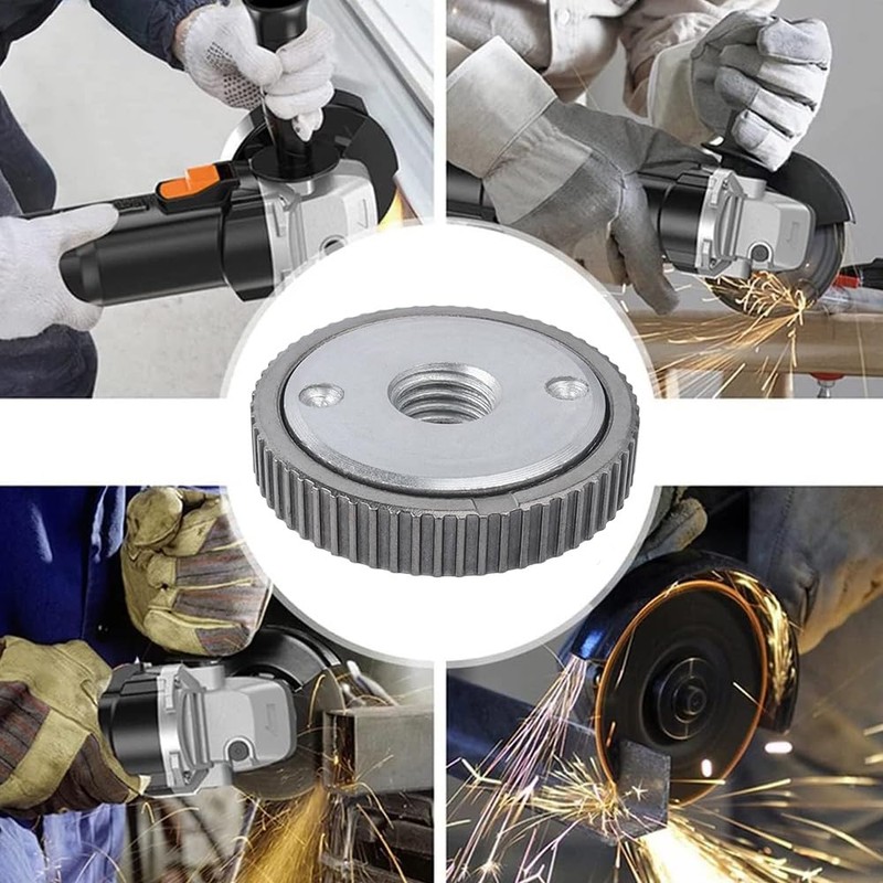 Yakamoz 5/8"-11 Grinder Nut, Self-Locking Quick Release Fast Locking Nut