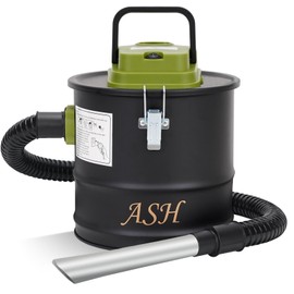 GoCampDirect Ash Vacuum Cleaner -2.6 Gallon Fireplace Ash Vac with 800w Powerful Hose Non-Woven Dust Separator | Dry Stove Vacuum for Fireplaces Pellet Grill Wood Stove Fire Pits Green