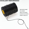 9-Ply Black String Waxed Twine, 660 Feet per Roll Heavy