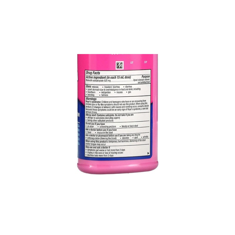 Pepto Bismol Ultra Liquid for Upset Stomach, 5 Symptom Relief,