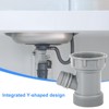 Kitchen Sink Drain Pipe Adapter, Versatile Y-Shaped Flexible Pipe Connector