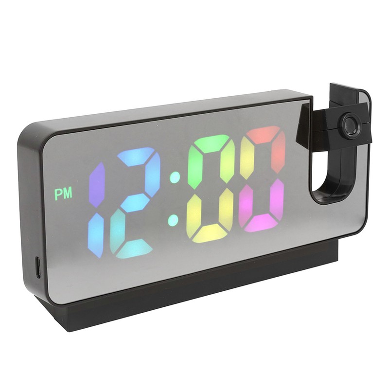 Digital Alarm Clock Temperature Display Calendar Snooze Mute Voice Activated