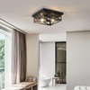 DIKAIDA 2Pack Rustic Flush Mount Ceiling Light Fixture, Modern Farmhouse